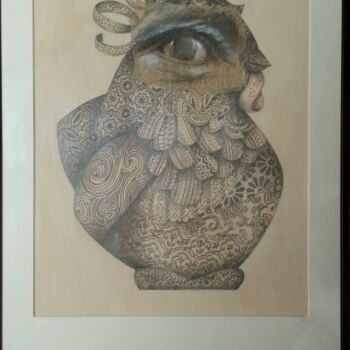 Zeichnungen mit dem Titel "ils nous racontent 1" von Diane Bonan, Original-Kunstwerk, Bleistift