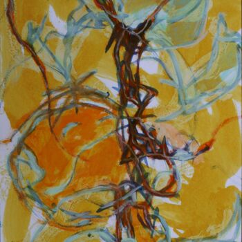 「Illissus」というタイトルの絵画 Philippe Casaubonによって, オリジナルのアートワーク, グワッシュ水彩画
