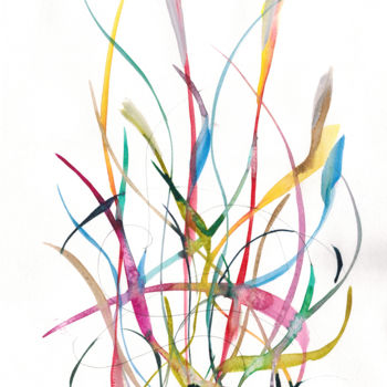 Painting titled "Unknown Flower 2 -…" by Dmitri Matkovsky, Original Artwork, Watercolor