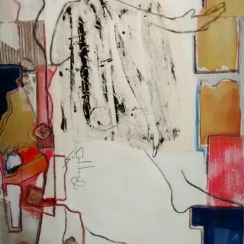 Peinture intitulée "à corps" par Véronique Soitel, Œuvre d'art originale, Acrylique