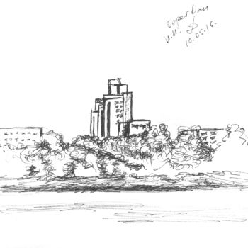 Drawing titled "rive Oka. 10 May, 2…" by Dea Lieotto, Original Artwork, Ballpoint pen