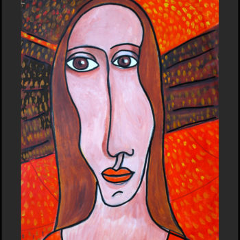 Peinture intitulée "Jeune femme" par Jean Mirre, Œuvre d'art originale, Encre