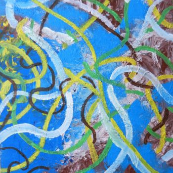 Peinture intitulée "Entrelas 10" par Brigitte Mathé (MBL), Œuvre d'art originale, Acrylique