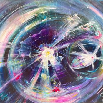 Peinture intitulée "Dauphine Explore" par Marie Laplace, Œuvre d'art originale, Acrylique Monté sur Châssis en bois