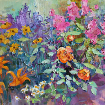 Malerei mit dem Titel "Conversation of flo…" von Anastasiia Grygorieva, Original-Kunstwerk, Öl