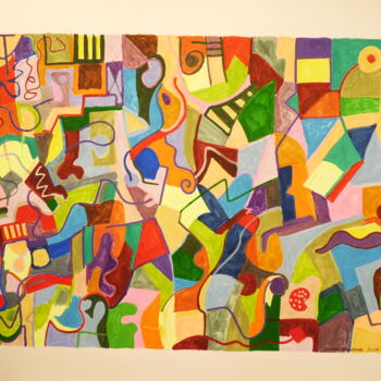 Dessin intitulée "Sans titre" par André Ronsmac, Œuvre d'art originale, Marqueur