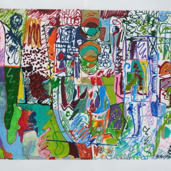 Dessin intitulée "entrelacs" par André Ronsmac, Œuvre d'art originale, Marqueur