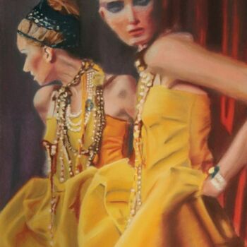 Peinture intitulée "Double" par Catherine Costet (Lccat), Œuvre d'art originale, Pastel