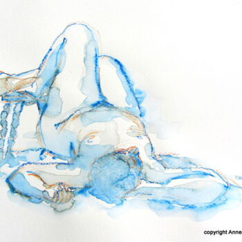 Peinture intitulée "croquis Désirée (4)…" par Anne-Marie Mary, Œuvre d'art originale, Aquarelle