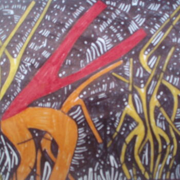 Drawing titled "Crete 2" by Michael Fitzgerald, Original Artwork, Ink