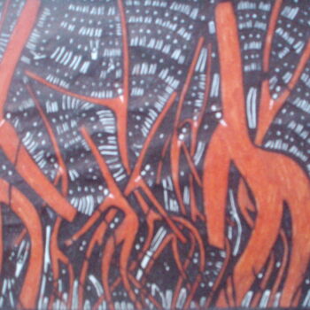 Drawing titled "Crete 10" by Michael Fitzgerald, Original Artwork, Ink