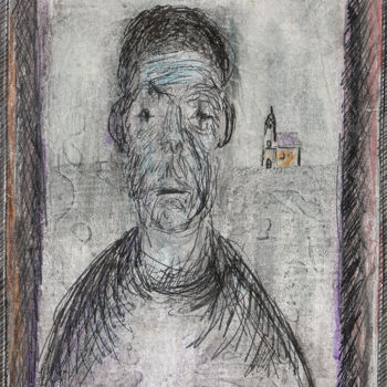 Peinture intitulée "HOMMAGE à GIACOMETTI" par Jean Mirre, Œuvre d'art originale, Acrylique
