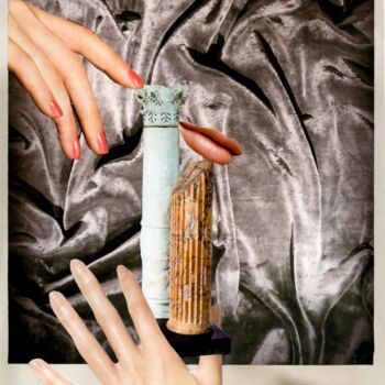 Collages intitulée "Sérénité" par Nelly Sanchez, Œuvre d'art originale