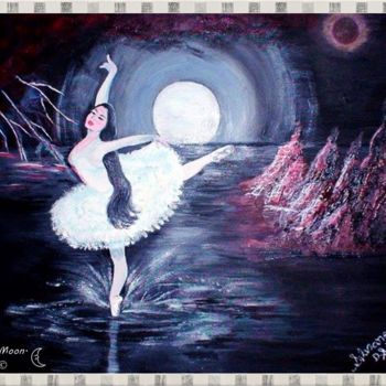 Pintura intitulada "Bailando Sob a Temp…" por Silviane Moon, Obras de arte originais, Tinta