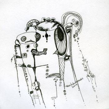 Tekening getiteld "tilted-union.jpg" door Akachukwu Akabeks Chukwuemeka, Origineel Kunstwerk, Inkt