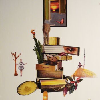 Collages intitulée "Invitation au voyage" par Nelly Sanchez, Œuvre d'art originale