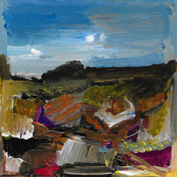 Peinture intitulée "Un vaste horizon" par Muriel Cayet, Œuvre d'art originale