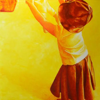 Painting titled "Dansons la capucine" by Stephanie Ledroit, Original Artwork, Acrylic Mounted on Wood Stretcher frame