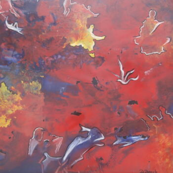 Peinture intitulée "psychedelique" par Brigitte Barcelo, Œuvre d'art originale, Acrylique