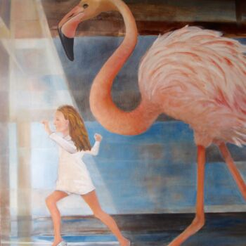 Peinture intitulée "A TOUTES JAMBES" par Catherine Chesneau, Œuvre d'art originale, Huile