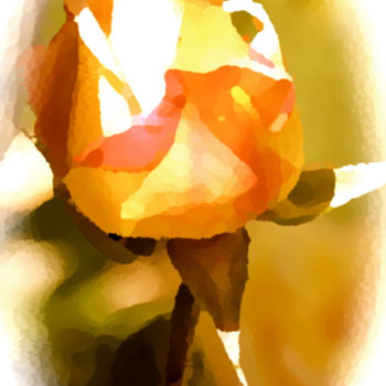 数字艺术 标题为“BOUTON de ROSE” 由Jeannette Allary, 原创艺术品, 数字油画
