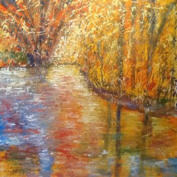 Peinture intitulée "Comme l'eau..." par Anne Vignau, Œuvre d'art originale, Acrylique