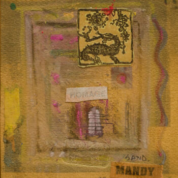 「Homage - Dragon」というタイトルのコラージュ Mandy Sandによって, オリジナルのアートワーク, その他
