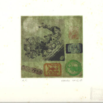 제목이 "Venetian bird and s…"인 판화 Mandy Sand로, 원작, 조각