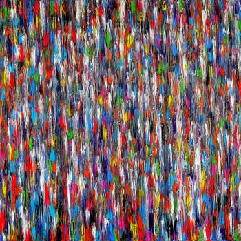 Painting titled "All In #37" by Carla Sá Fernandes, Original Artwork, Oil Mounted on Wood Stretcher frame