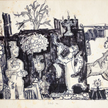 Painting titled "The Romanian Jews A…" by Mandy Sand, Original Artwork, Gouache