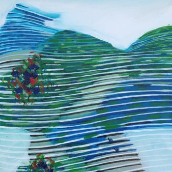 Painting titled "Oben.  Unten" by Sebastian Olivier Burckhardt, Original Artwork, Acrylic