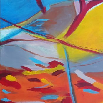 Painting titled "Working Day" by Sebastian Olivier Burckhardt, Original Artwork, Acrylic