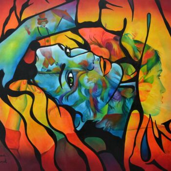 Peinture intitulée "mais n'te fais pas…" par Jeannette Guichard-Bunel, Œuvre d'art originale, Huile