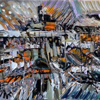 Pintura intitulada "De la baie statufia…" por Muriel Cayet, Obras de arte originais, Acrílico