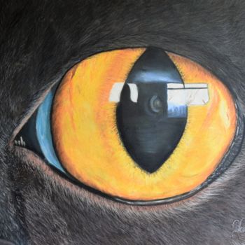 Tekening getiteld "œil de british shor…" door Patricia Neveux, Origineel Kunstwerk, Pastel