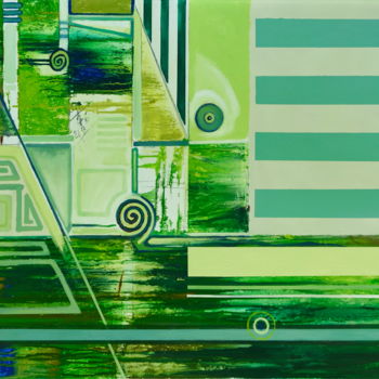 Painting titled "VIGNES" by Pascal Buffard, Original Artwork