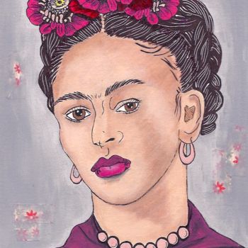 Pittura intitolato "frida" da Ellen Hendrikx, Opera d'arte originale, Acrilico