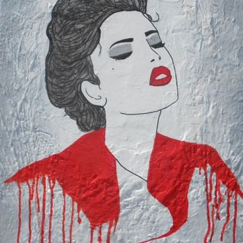 Peinture intitulée "MARIA MADALLENA" par Mcerea, Œuvre d'art originale, Acrylique