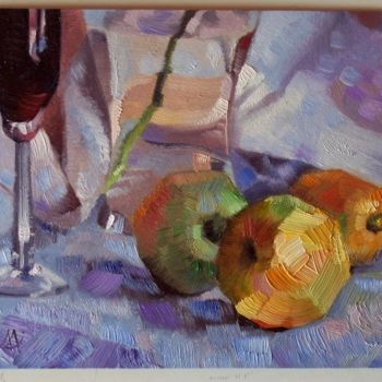 Malerei mit dem Titel "nature morte avec d…" von Alexei Machina, Original-Kunstwerk