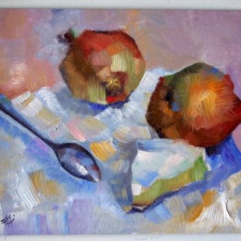 Malerei mit dem Titel "Nature morte au fro…" von Alexei Machina, Original-Kunstwerk