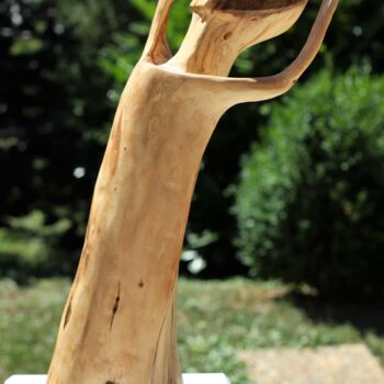 Scultura intitolato "Expressions ?" da Max Bernard, Opera d'arte originale, Legno