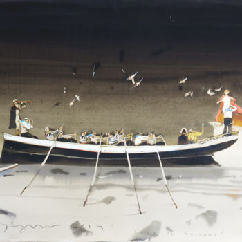 Pittura intitolato "where you drive?" da Alexander Votsmush, Opera d'arte originale, Acquarello
