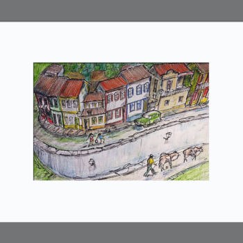 Drawing titled "My sweet street" by L'Atelier, Original Artwork