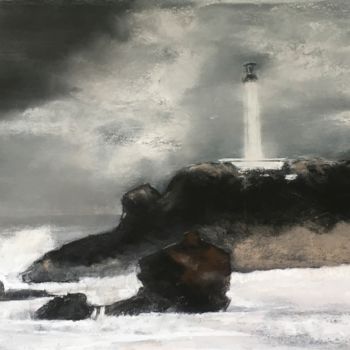 Painting titled "Biarritz" by Delphine Orset Guerry, Original Artwork