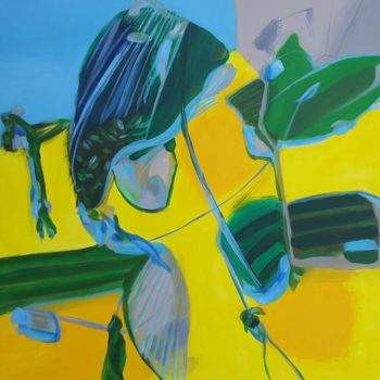 Malerei mit dem Titel "Joie de Vivre" von Sebastian Olivier Burckhardt, Original-Kunstwerk, Acryl