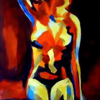 Malerei mit dem Titel ""Absence "" von Helena Wierzbicki, Original-Kunstwerk, Acryl