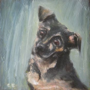 Painting titled "Овчаренок" by Sergei Bogoliubov, Original Artwork, Oil