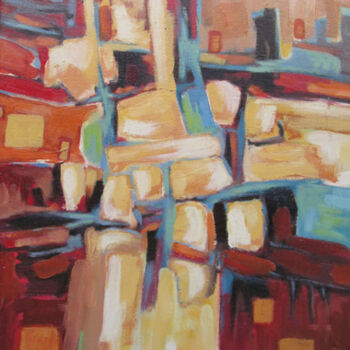 Painting titled "Symphonie 02" by Mohamed Berkane, Original Artwork, Oil