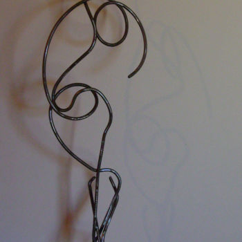 Sculpture titled ""danseur étoile"" by Nadine Trescartes (fildefériste), Original Artwork, Metals