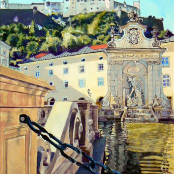 Painting titled "Salzburg" by Emilia Amaro, Original Artwork, Acrylic